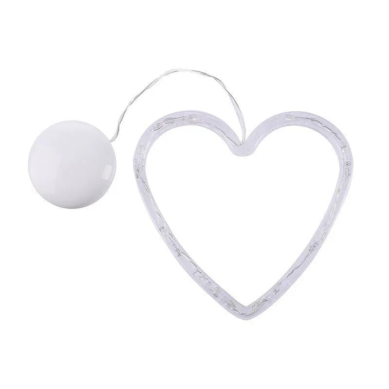 Christmas LED Suction Cup Chandelier Lights – Santa Claus, Elk & Snowman Window Decorations - Show Gadgets