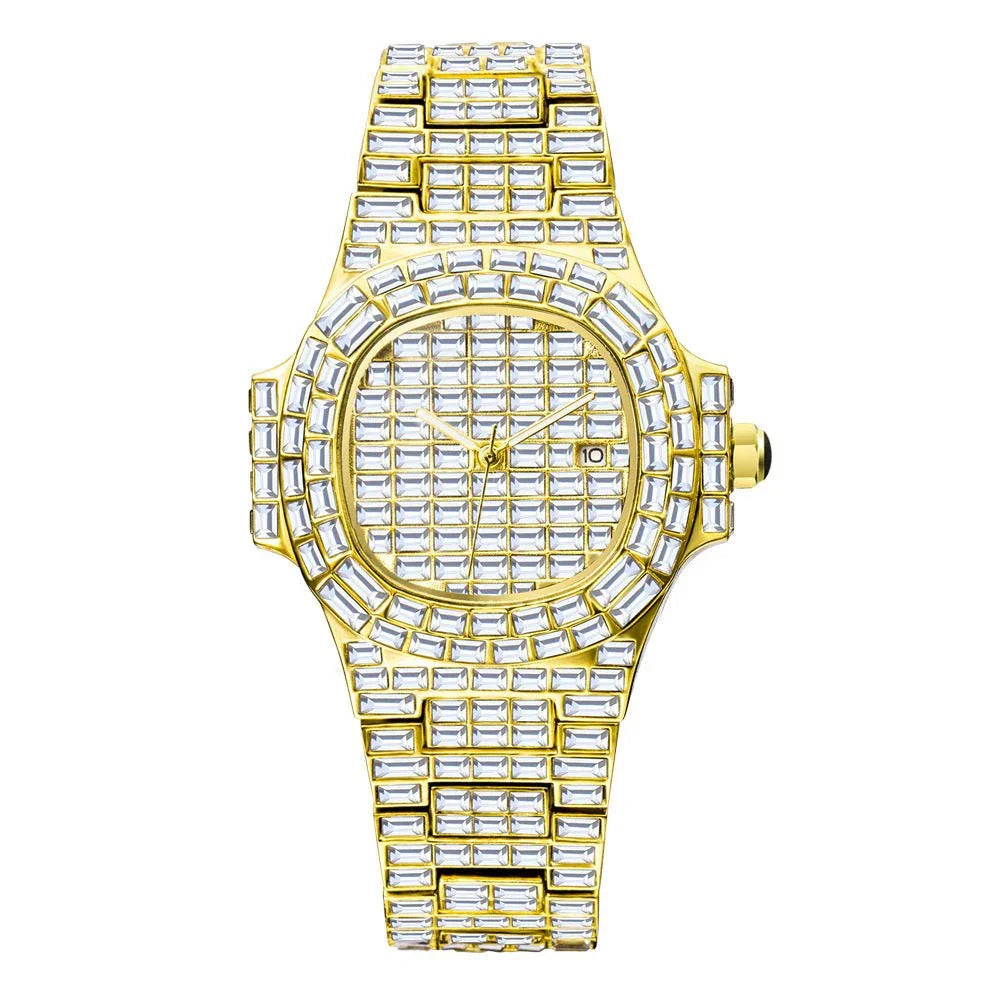 High - Grade Full Drill Square Drill Men’s Watch – Rugged Style Meets Precision Craftsmanship - Show Gadgets