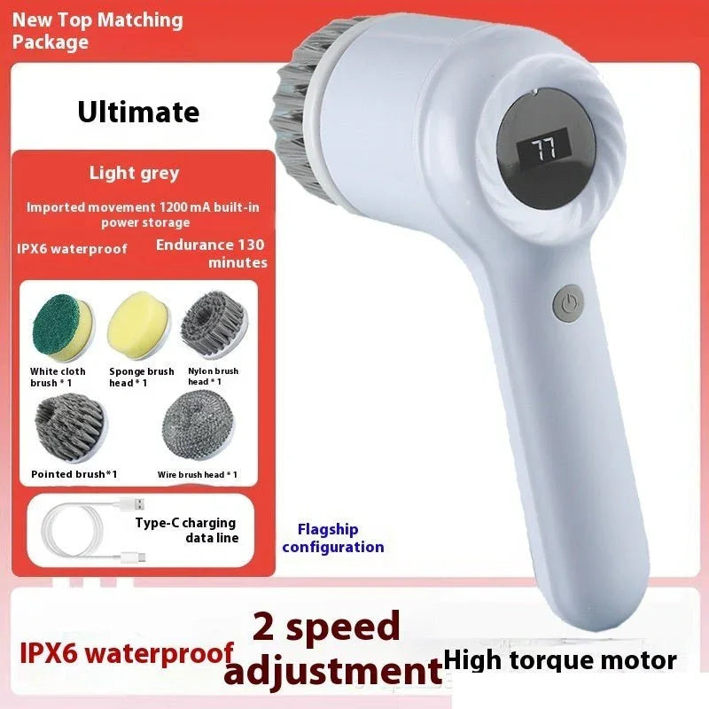 Electric Cleaning Brush Multi - functional Kitchen Dishwashing Household - Show Gadgets
