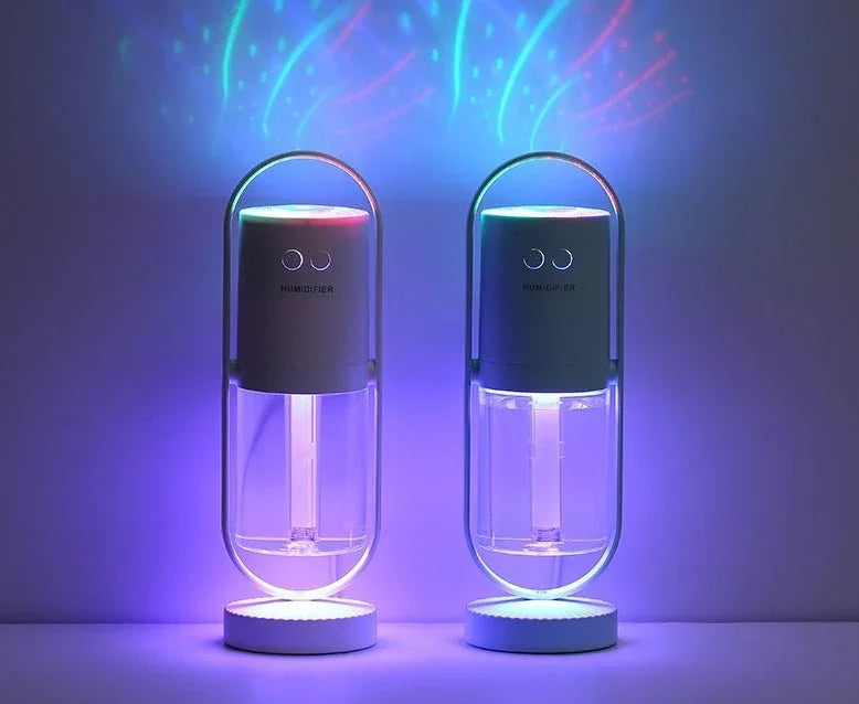 Magic Shadow USB Air Humidifier For Home With Projection Night Lights Ultrasonic Car Mist Maker Mini Office Air Purifier - Show Gadgets