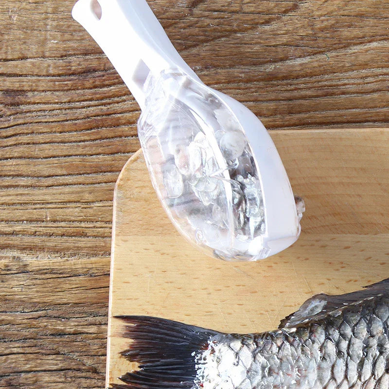 Fish Skin Brush Scraping Fish Scale Brush Grater Quick Disassembly Fish Knife Cleaning Peeling Skin Scraper Scraper Fish Scaler Kitchen Tools - Show Gadgets