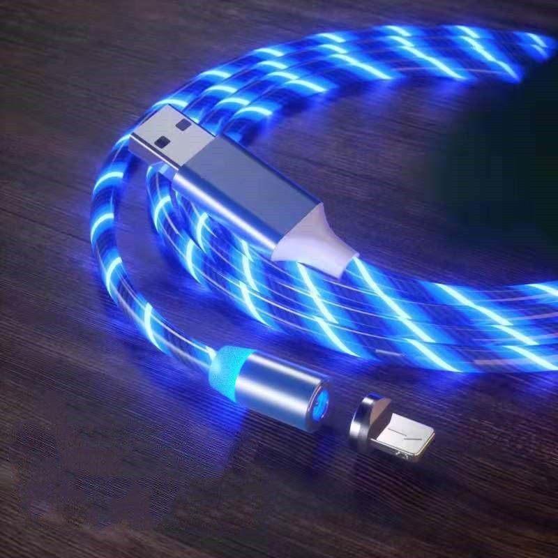 Magnetic Charging Cable Streamer Fast Charging Cable Lighting Micro USB Cable LED Magnet Charger Type - C Cable - Show Gadgets