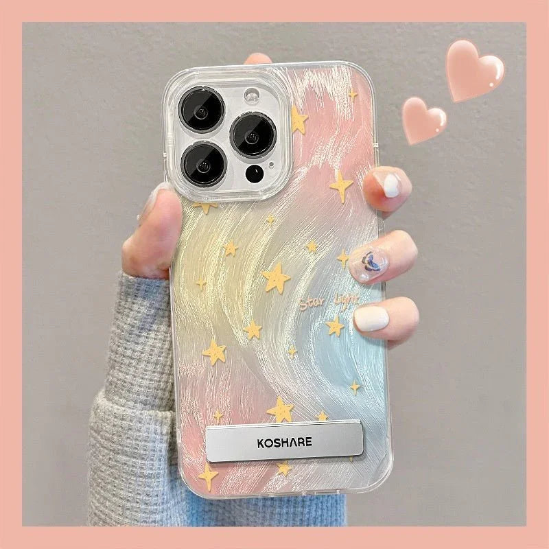 Suitable For 15 Phone Case Smudging Star Bracket - Show Gadgets