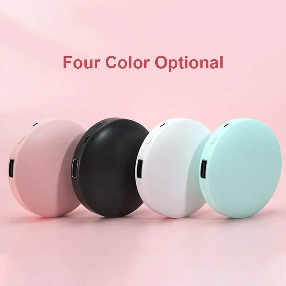 Compact Mini USB hand warmer power bank with liquid lithium ion battery and plastic shell