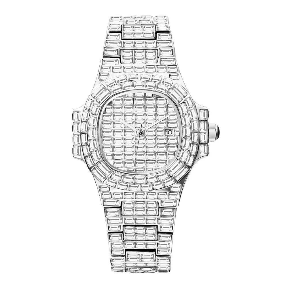 High - Grade Full Drill Square Drill Men’s Watch – Rugged Style Meets Precision Craftsmanship - Show Gadgets