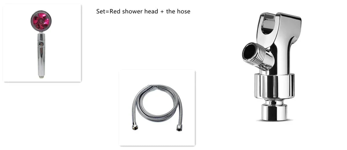 Shower Head Water Saving Flow 360 Degrees Rotating With Small Fan ABS Rain High Pressure Spray Nozzle Bathroom Accessories - Show Gadgets