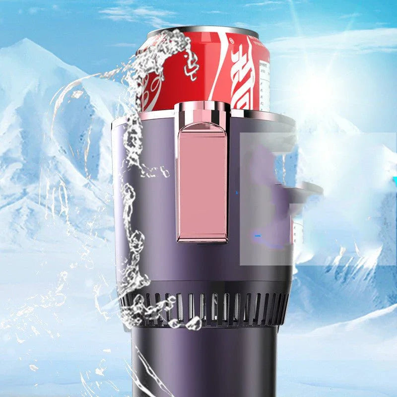 2 In1 Car Heating Cooling Cup 12V Smart Car Cup Holder Digital Temperature Display Drink Cup Warmer Cooler Mini Car Refrigerator - Show Gadgets