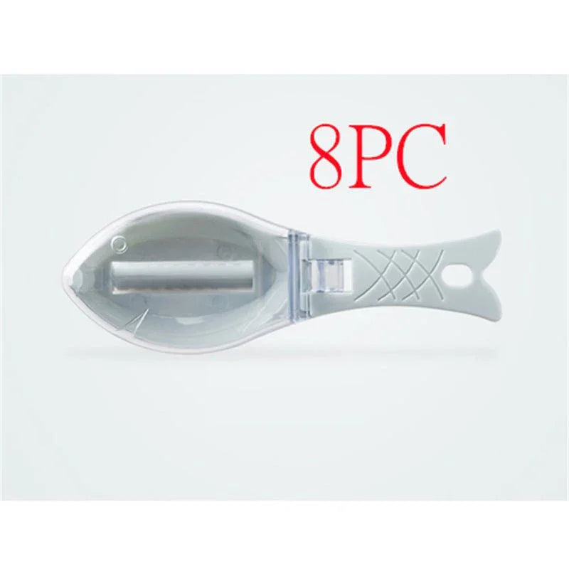 Fish Skin Brush Scraping Fish Scale Brush Grater Quick Disassembly Fish Knife Cleaning Peeling Skin Scraper Scraper Fish Scaler Kitchen Tools - Show Gadgets