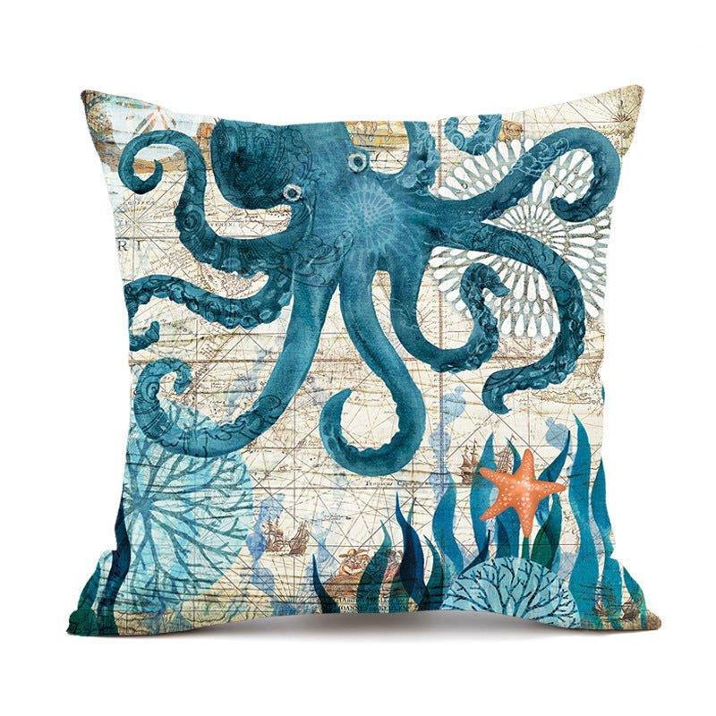 Cushion Covers Sea Turtle Printed Throw Pillow Cases For Home Decor Sofa Chair Seat - Show Gadgets
