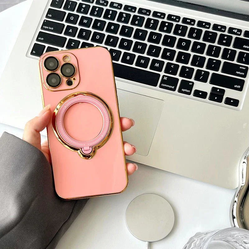 Magnetic Suction Rotating Stand Phone Case - Show Gadgets