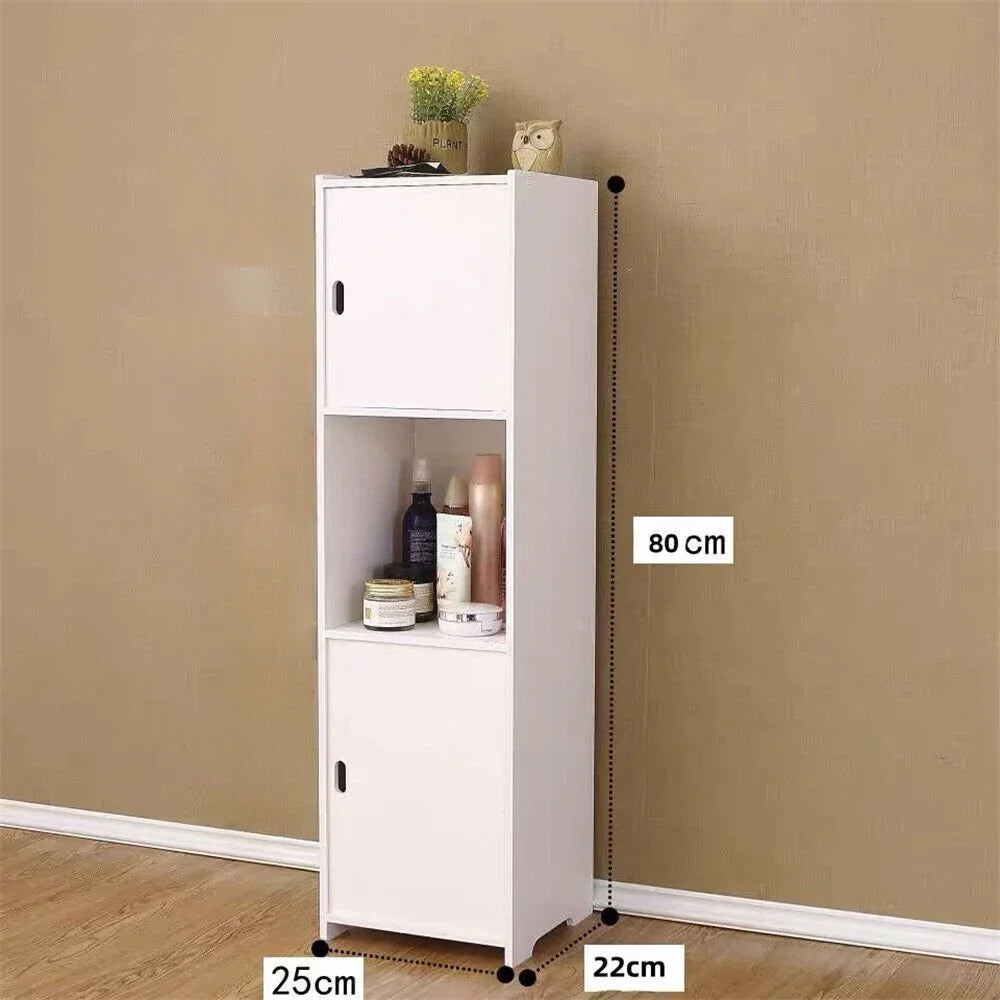 Waterproof Bathroom Storage Cabinet Free Standing Cabinet Organizer Unit White - Show Gadgets