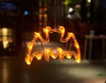 Halloween Window Hanging LED Lights Spider Pumpkin Hanging Ghost Horror Atmosphere Lights Holiday Party Decorative Lights Home Decor - Show Gadgets