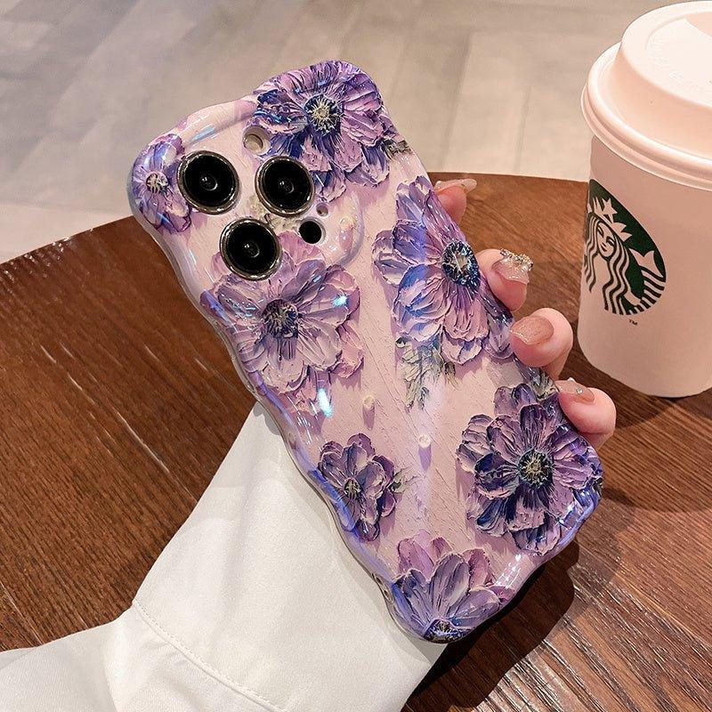 Oil Painting Flower Lanyard Phone Case - Show Gadgets