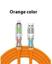 240W Colorful Breathing Light Four - in - one Fast Charge Line - Show Gadgets