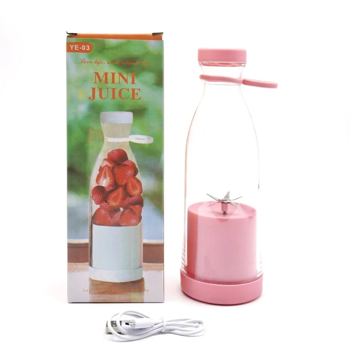 Electric USB Wine Bottle Juicer Cup 6 - leaf Cutter Head Household - Show Gadgets