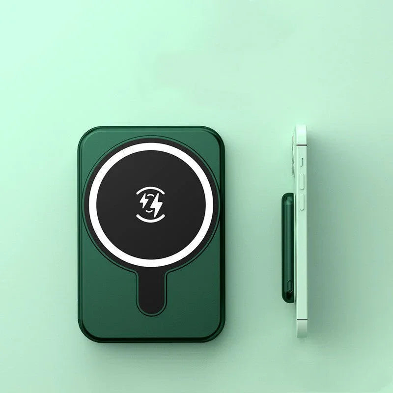 Mini Magnetic Wireless Power Bank – 5000mAh Fast Charging Portable Charger - Show Gadgets
