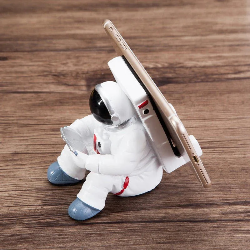 Simple Astronaut Mobile Phone Stand Student Desktop Holder Cute Spaceman Cell Phone Holder Creative Gift Small Desk Decoration - Show Gadgets