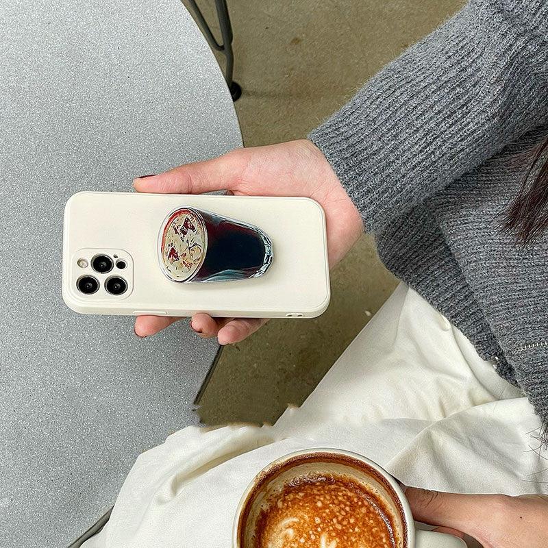 A Cup Of Iced Americano On A Spring Day Stand Phone Case - Show Gadgets
