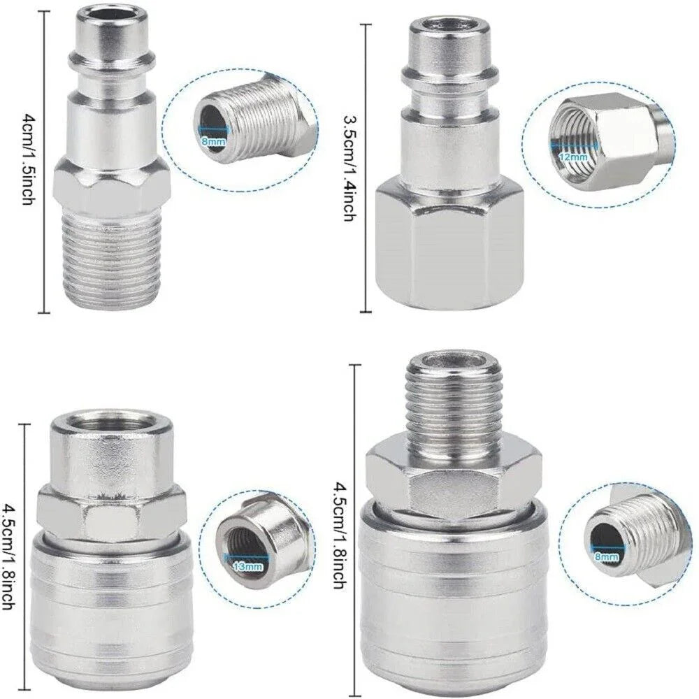 20 PCS Air Line Hose Compressor Fitting Coupling Connector Quick Release - Show Gadgets