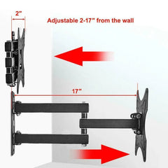 26-55 Full Motion TV Wall Mount Rotation 180 Swivel Bracket 26 32 40 42 50 55 - Show Gadgets