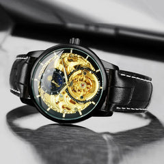 Carved Hollow Automatic Mechanical Watch - Show Gadgets