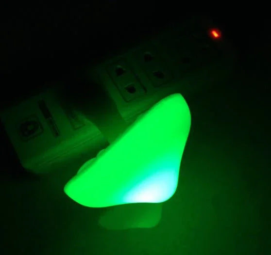 LED Night Light Mushroom Wall Socket Lamp EU US Plug Warm White Light - control Sensor Bedroom Light Home Decoration - Show Gadgets
