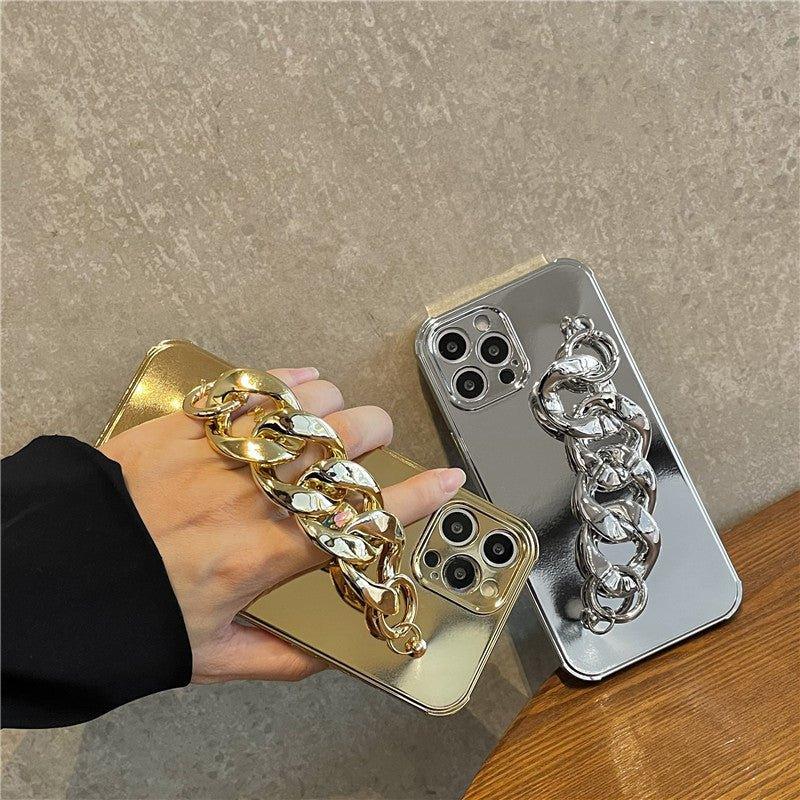 Black Phone Case With Chain On The Side - Show Gadgets
