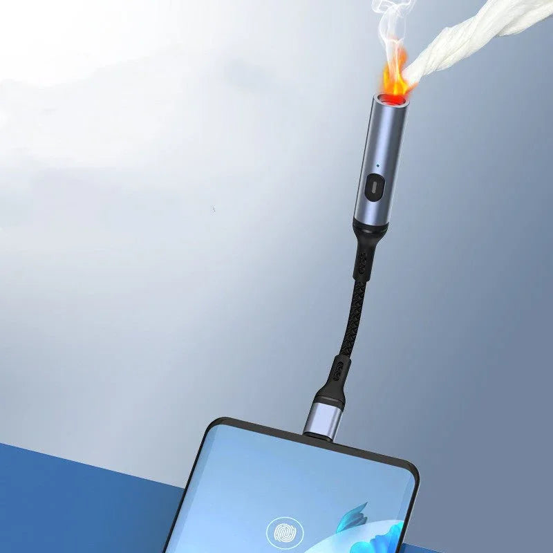 Mobile Phone Special Windproof Charging Fire Maker Outdoor - Show Gadgets