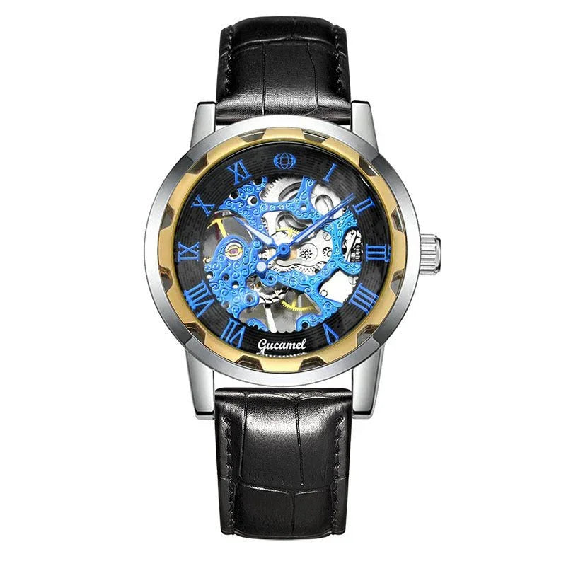 Steel Strip Hollow Gold Manual Mechanical Watch - Show Gadgets