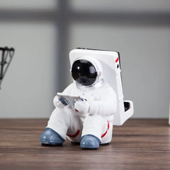 Simple Astronaut Mobile Phone Stand Student Desktop Holder Cute Spaceman Cell Phone Holder Creative Gift Small Desk Decoration - Show Gadgets