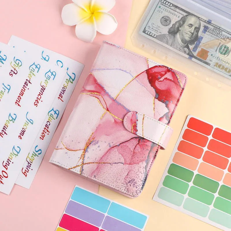 A6 Loose - leaf Binder Journal Book Notebook Leather PU 6 Hole Loose Spiral Calculator - Show Gadgets