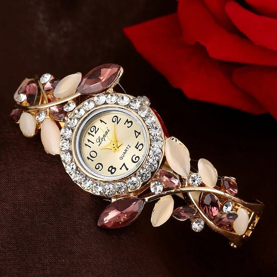 Trendy Diamond Colorful Crystal Women's Bracelet Watch - Show Gadgets
