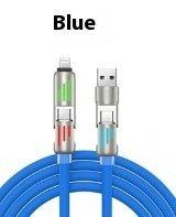 240W Colorful Breathing Light Four - in - one Fast Charge Line - Show Gadgets