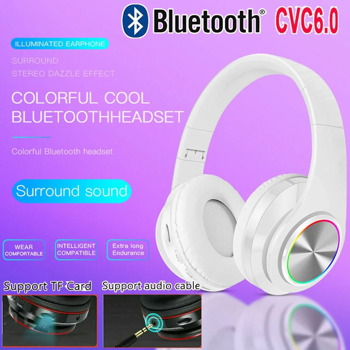 Wireless Bluetooth Headphones Over - Ear Noise Canceling All Devices - Show Gadgets
