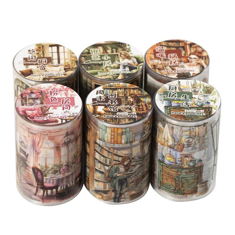 Beautiful Day Life Scene Landscaping Washi Tape – Decorative Adhesive for Journals, Scrapbooks & Crafts - Show Gadgets