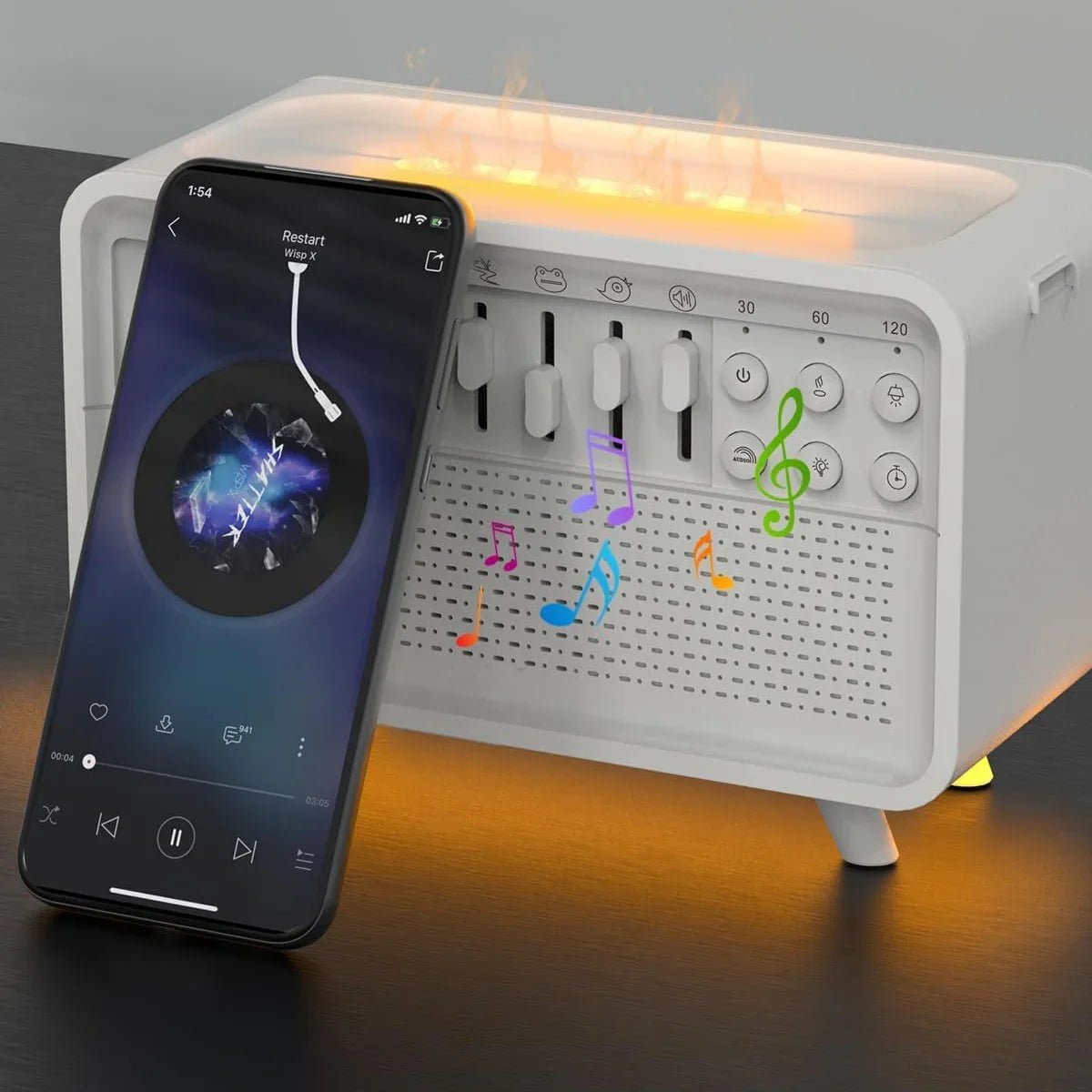 3 In 1 Bluetooth Speaker White Noise Sleep Night Light Humidifier All - in - one Machine Free Combination Of 8 Group Nature Sound - Show Gadgets