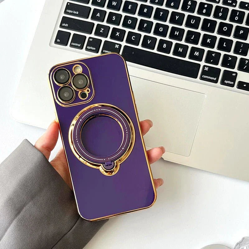 Magnetic Suction Rotating Stand Phone Case - Show Gadgets