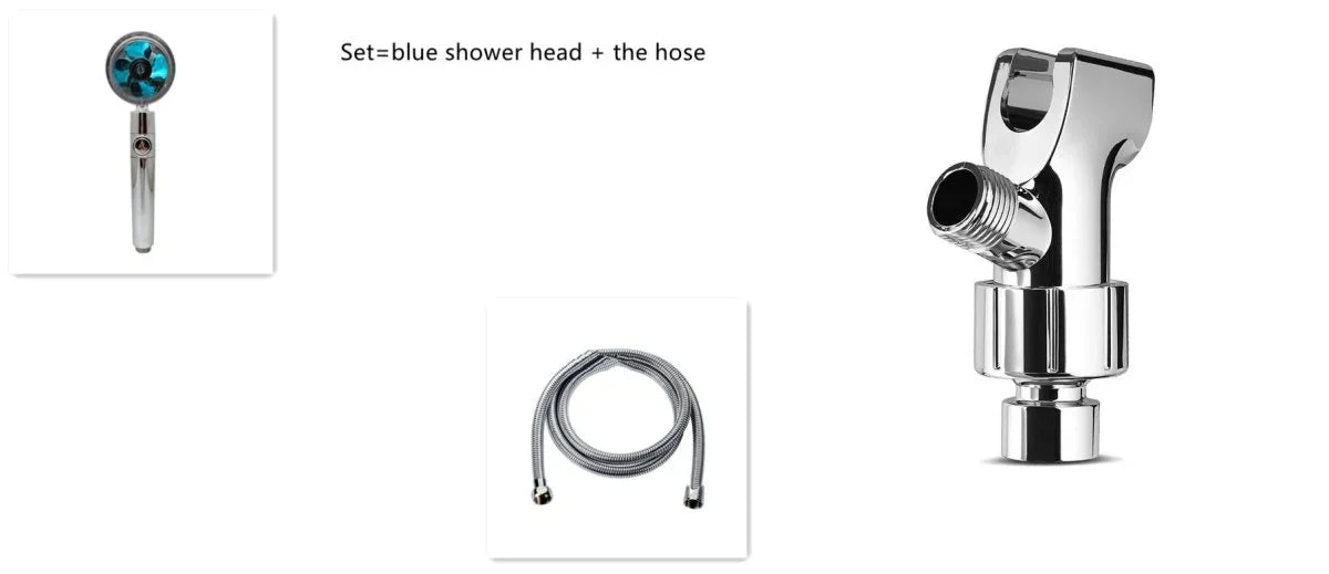 Shower Head Water Saving Flow 360 Degrees Rotating With Small Fan ABS Rain High Pressure Spray Nozzle Bathroom Accessories - Show Gadgets
