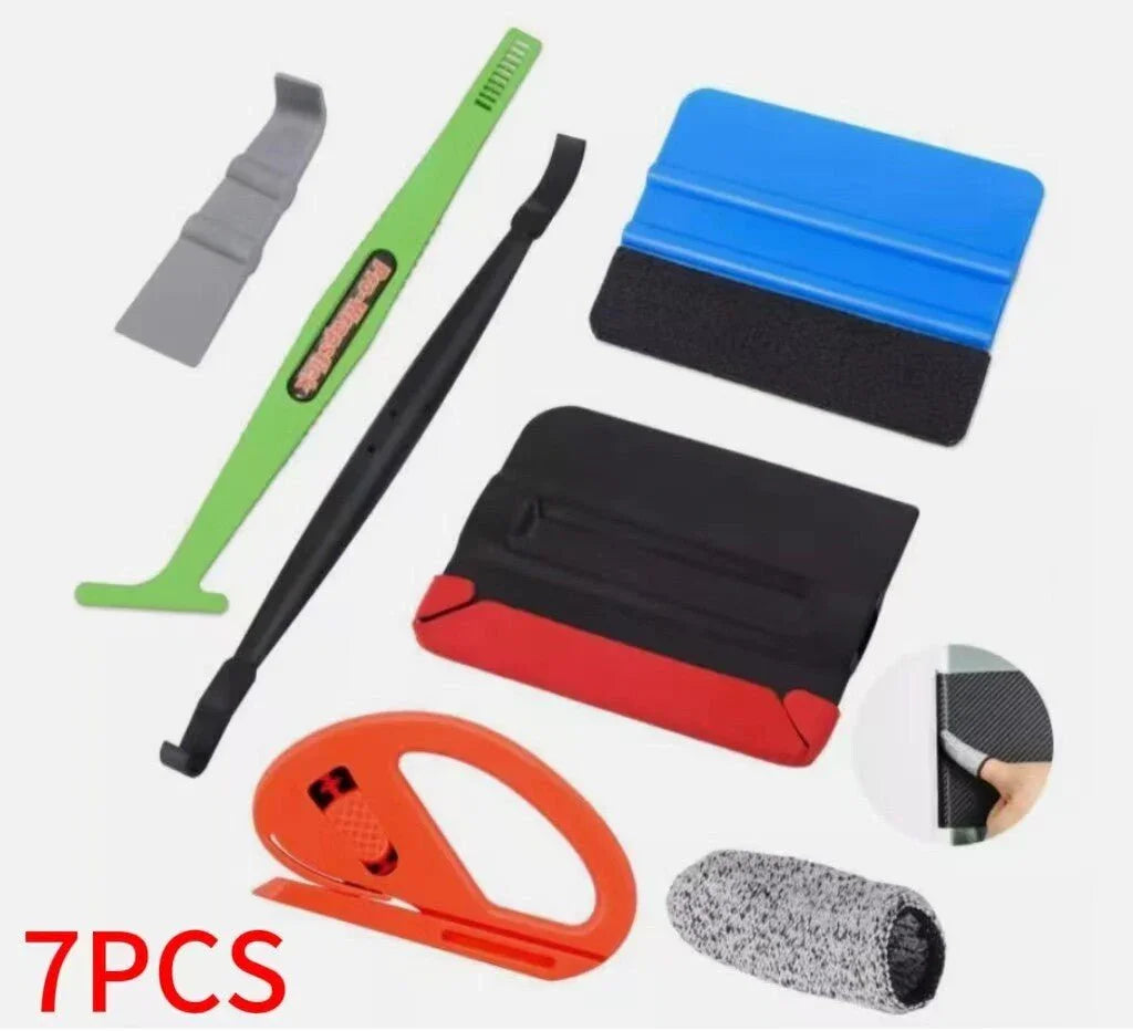 7pcs Car Film Tools Edge Rubber Scraper Window Kit Tint Film Installation Tools - Show Gadgets
