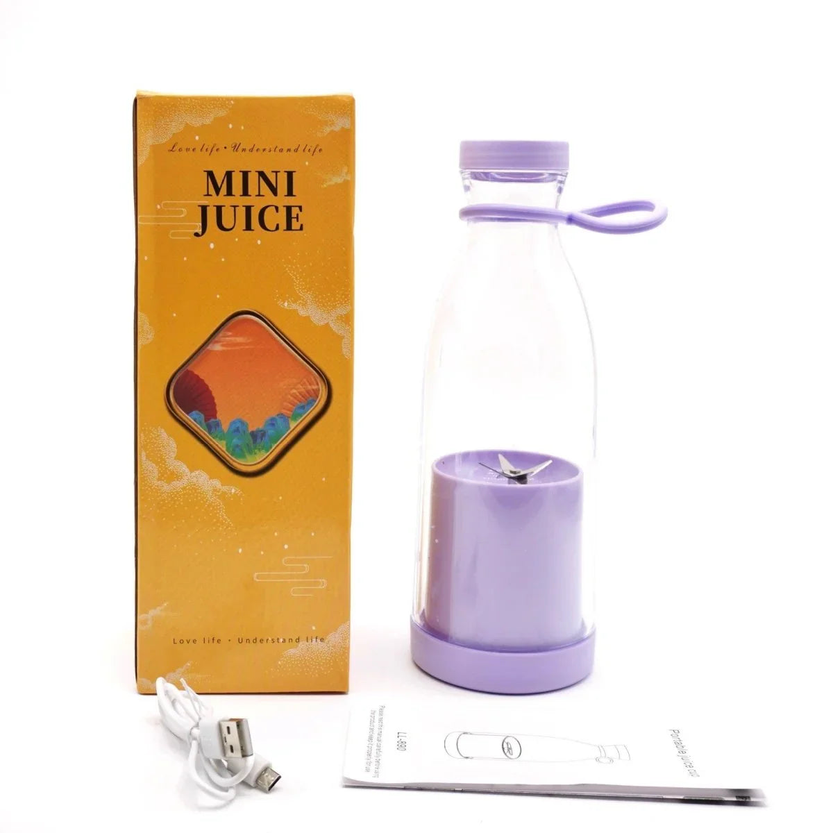 Electric USB Wine Bottle Juicer Cup 6 - leaf Cutter Head Household - Show Gadgets