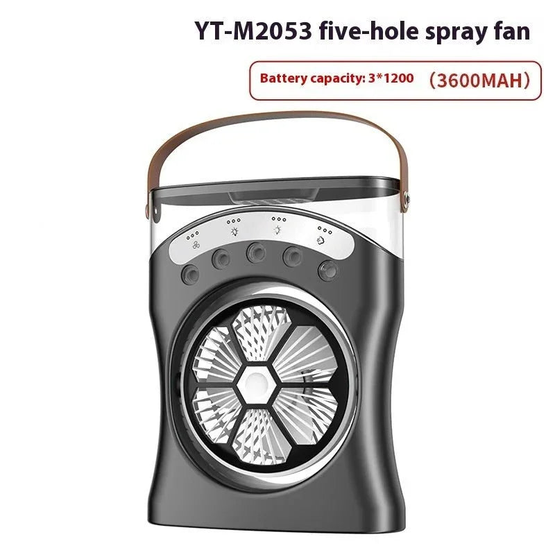 Portable Fan Portable Mini Humidifier Fan Water Spraying Fan Rechargeable Cooler Air Adjustment Fan For Hot Weather - Show Gadgets