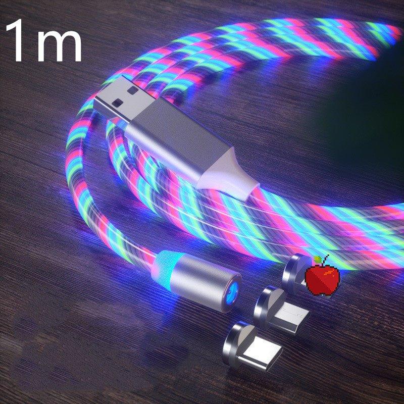 Magnetic Charging Cable Streamer Fast Charging Cable Lighting Micro USB Cable LED Magnet Charger Type - C Cable - Show Gadgets