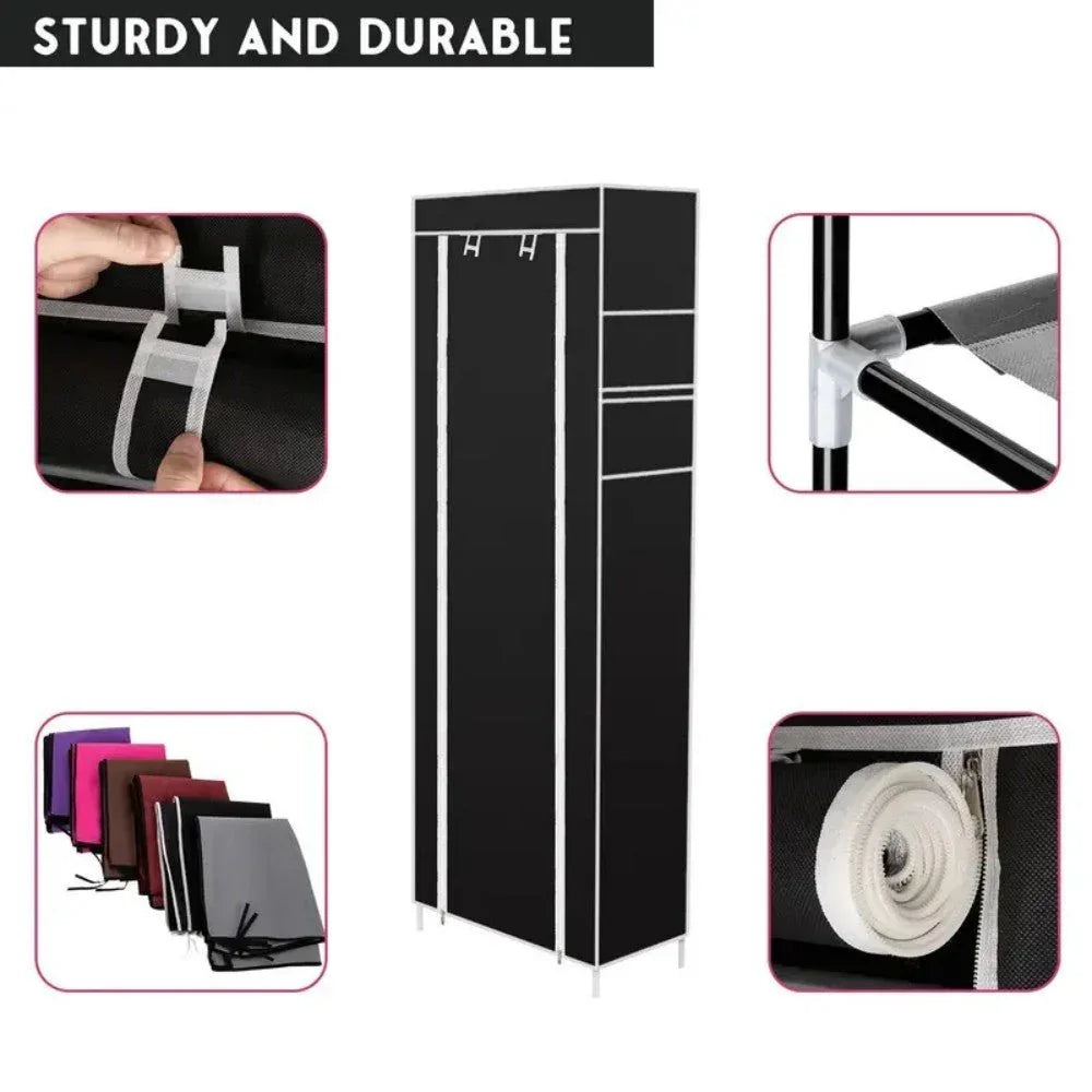 9 Tier Cabinet Storage Shoe Rack Stand Holds 27 Pairs Shoe Organizer Dustproof - Show Gadgets