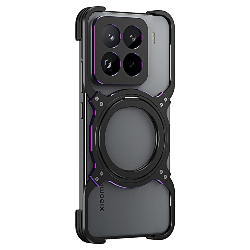 For Xiaomi 15 Pro Kickstand Case Metal Bumper Magnetic Phone Cover
