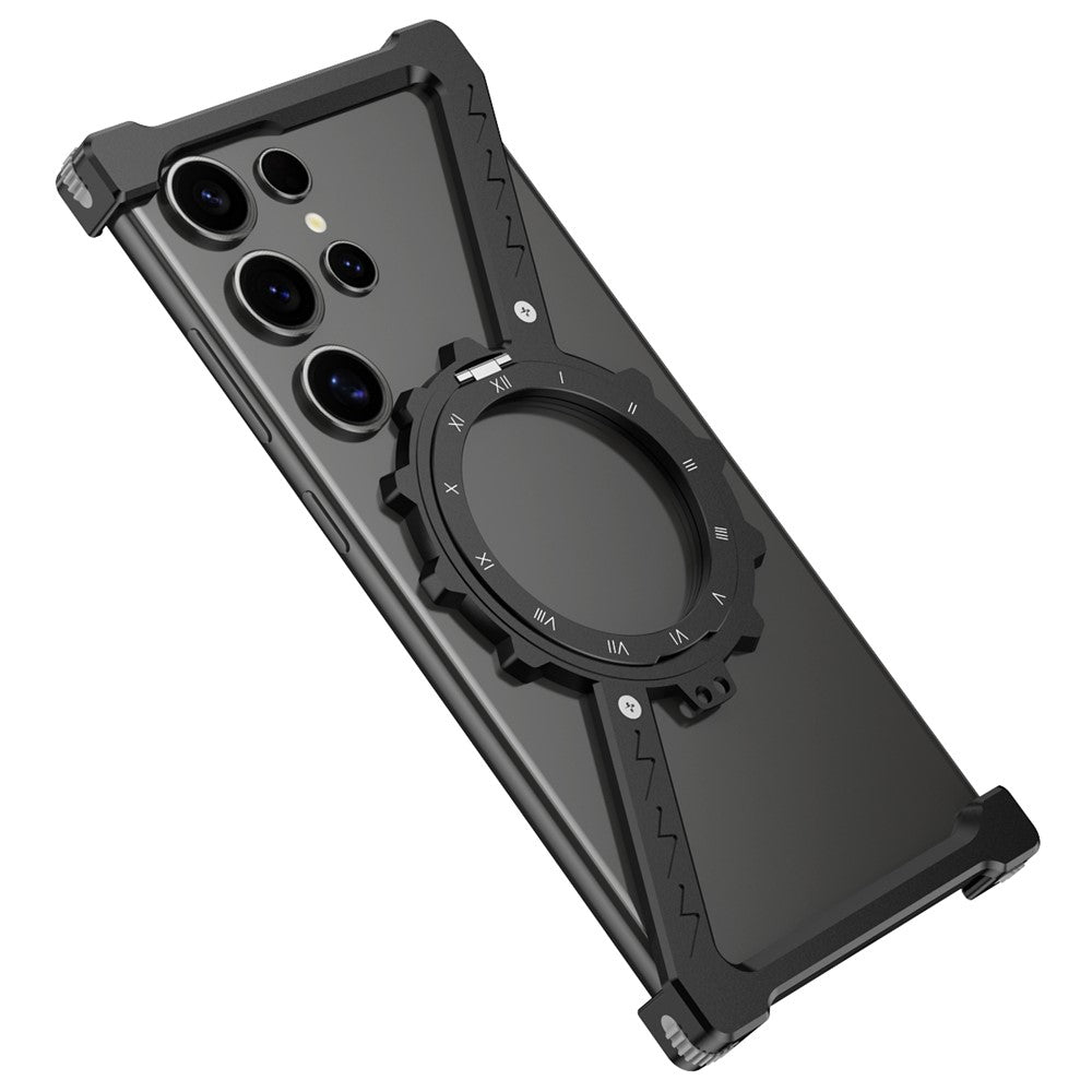 For Samsung Galaxy S24 Ultra Kickstand Magnetic Case Z Shape Bumper Phone Cover