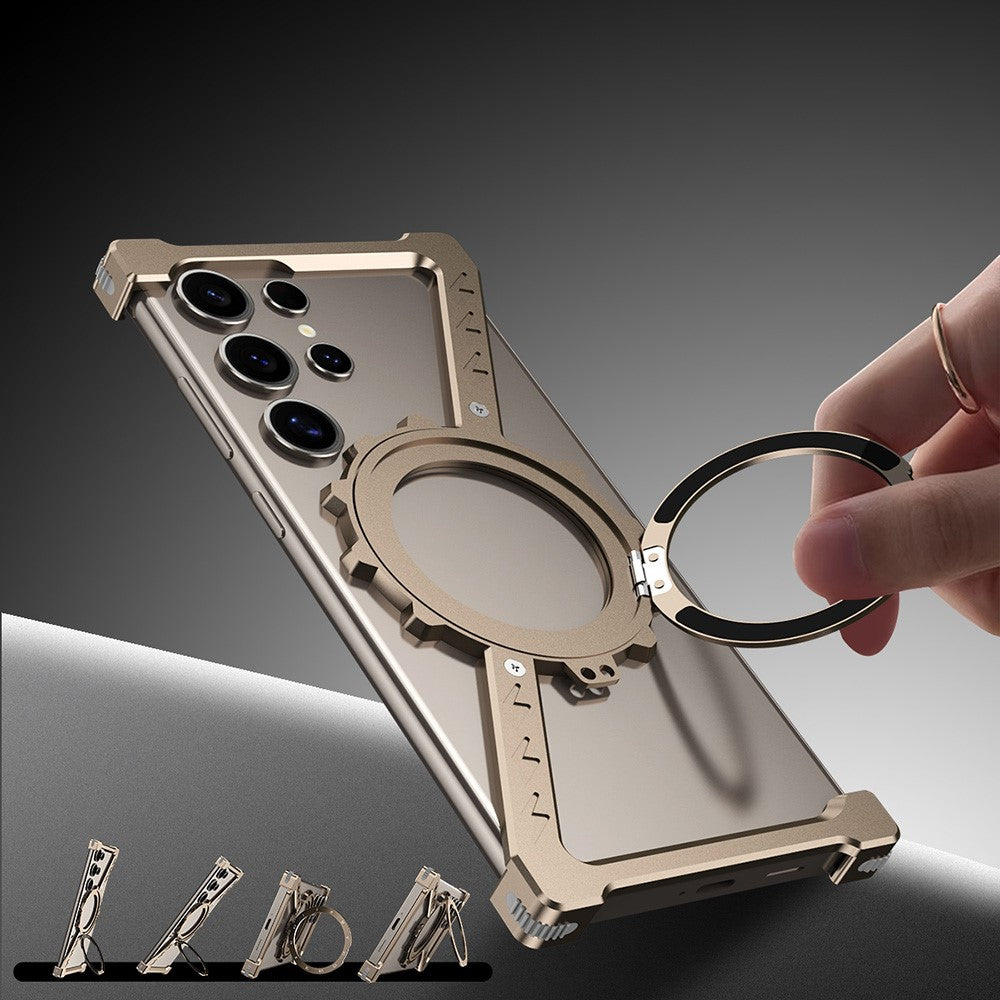 For Samsung Galaxy S24 Ultra Kickstand Magnetic Case Z Shape Bumper Phone Cover