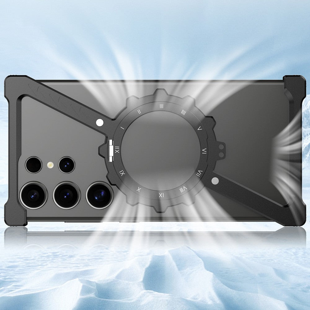 For Samsung Galaxy S24 Ultra Kickstand Magnetic Case Z Shape Bumper Phone Cover