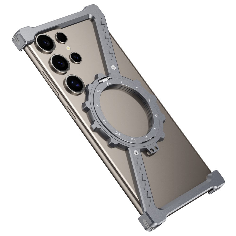 For Samsung Galaxy S24 Ultra Kickstand Magnetic Case Z Shape Bumper Phone Cover