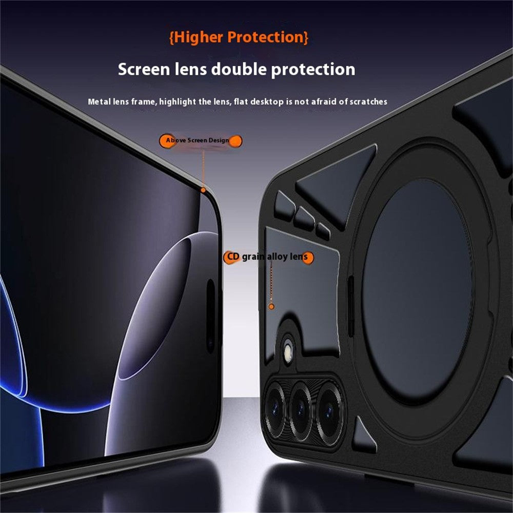 For Samsung Galaxy S24 Case Magnetic Kickstand Hollow Heat Dissipation Silicone + PC + Metal Bumper Phone Cover