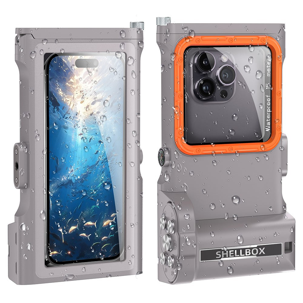 SHELLBOX Pro Gen 3 Waterproof Case for iPhone 16 Pro Max X XR XS Max/Samsung Galaxy S25 Ultra Bluetooth-Compatible 15m Diving Shell